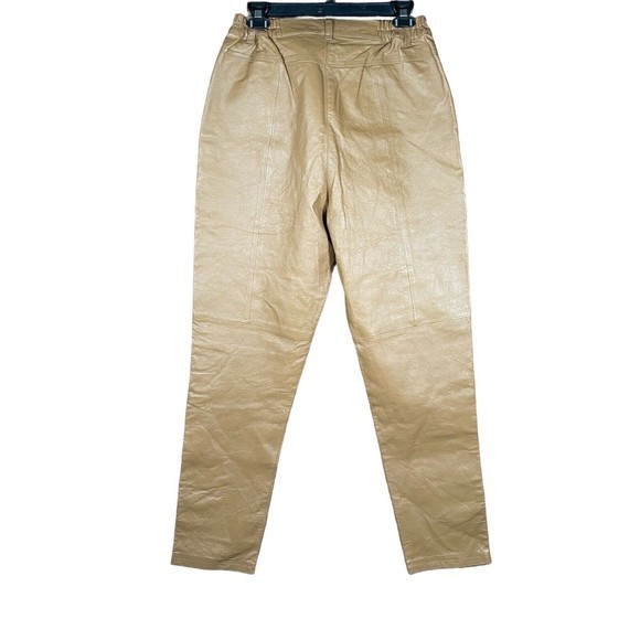 Vintage Via Accenti G8 Women's 29 x 29 Brown Leather Pants Style 09-0008-4‎ - Picture 3 of 9